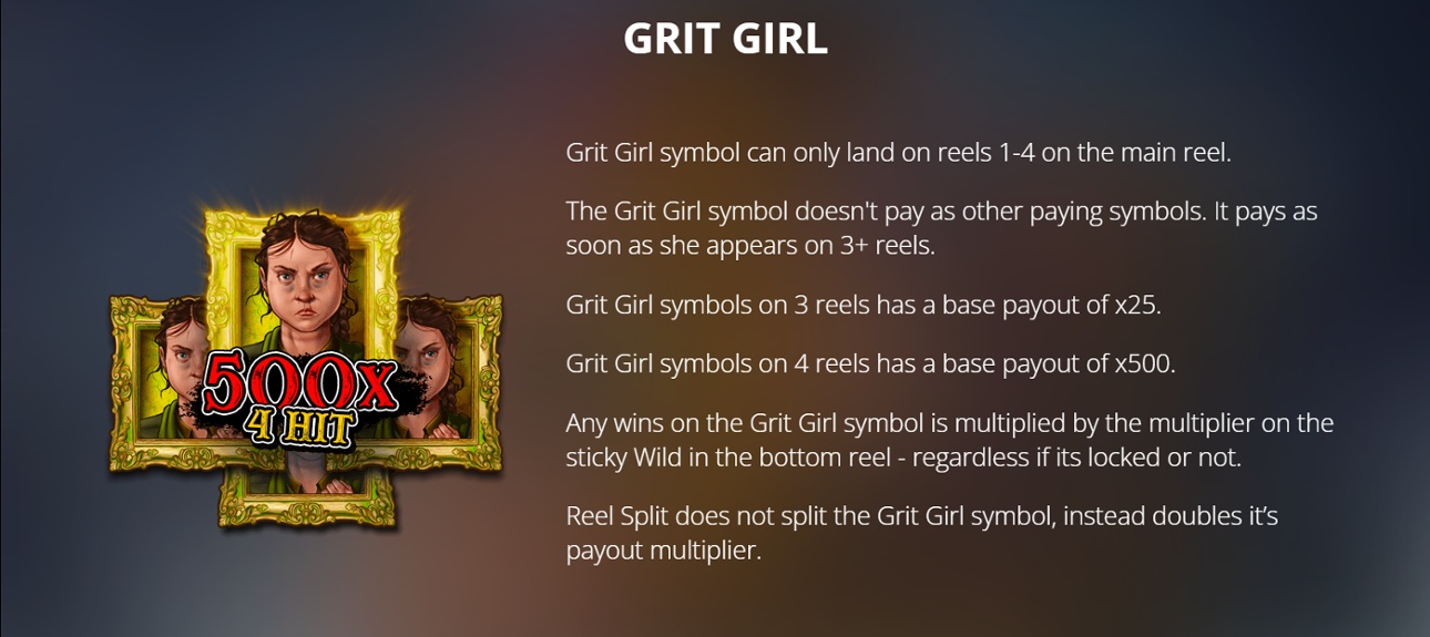 True Grit Redemption highest paying symbol of the game