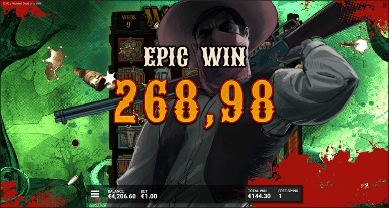 Wanted Dead or a Wild big win