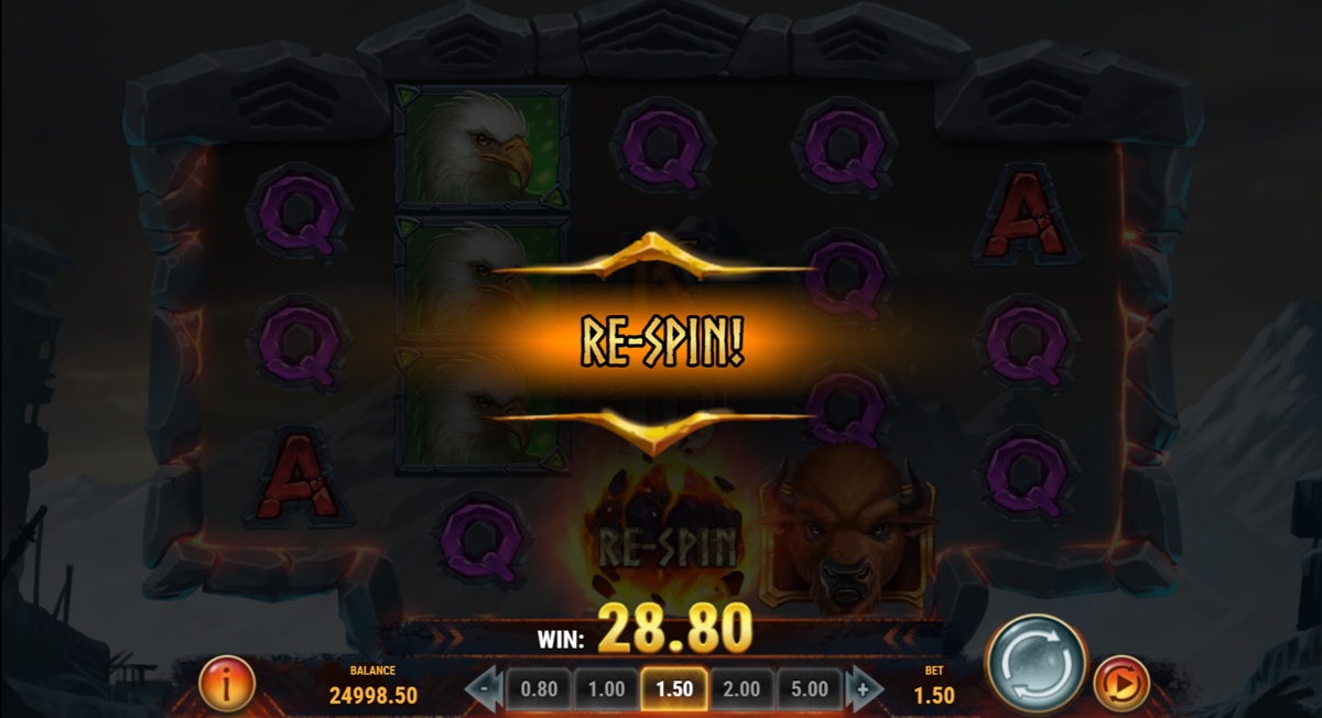 Beasts of Fire slot re-spin feature