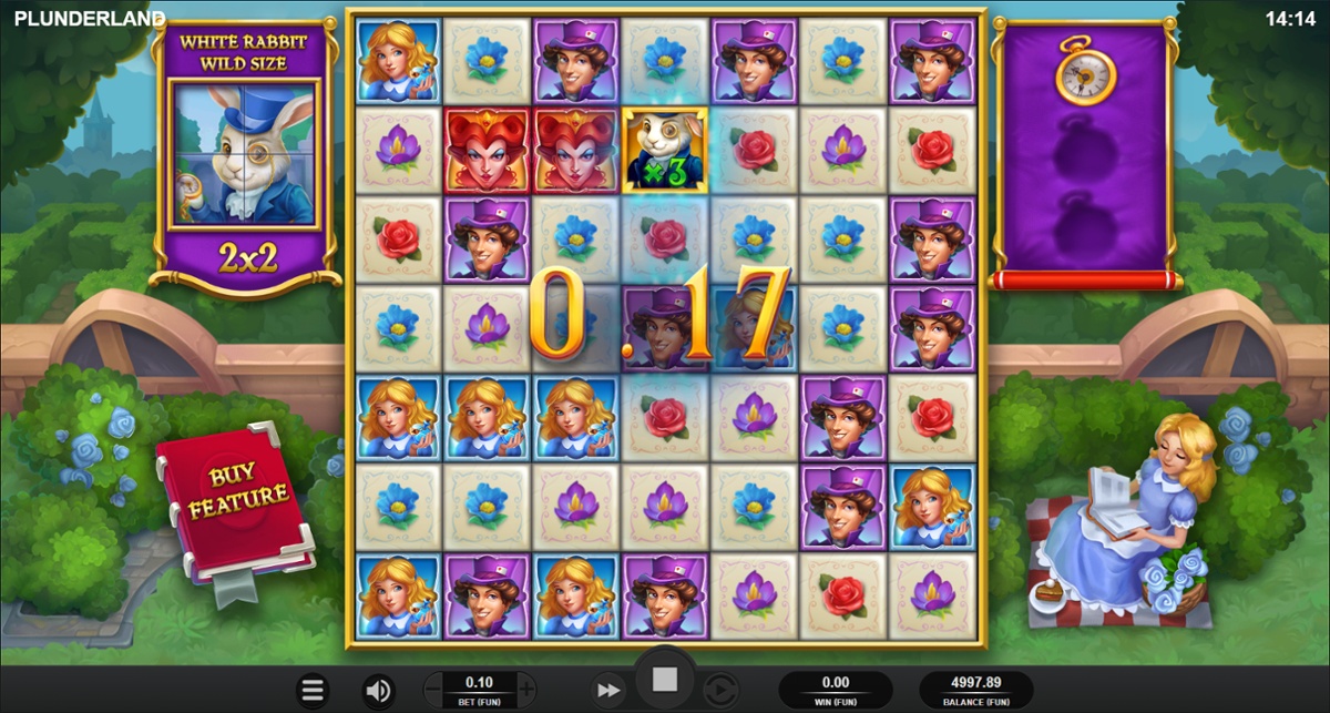 Plunderland slot base game win