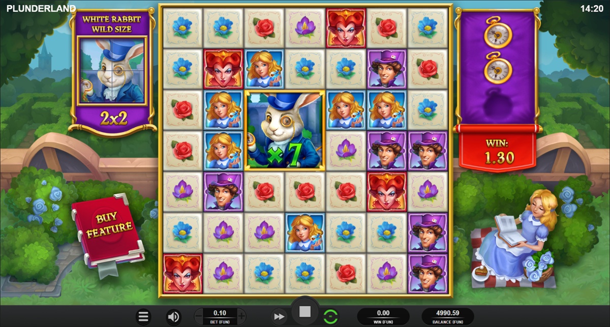 Plunderland slot White Rabit Wild expanding