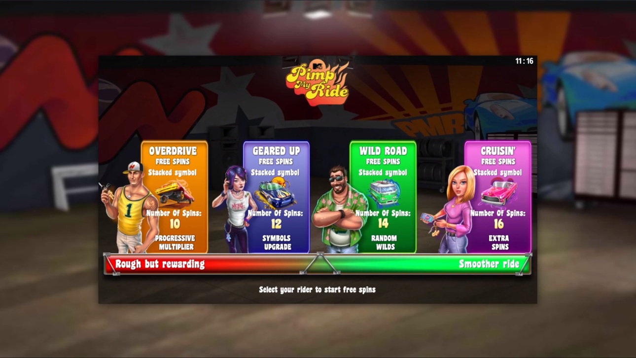 Pimp My Ride slot Free spins selection
