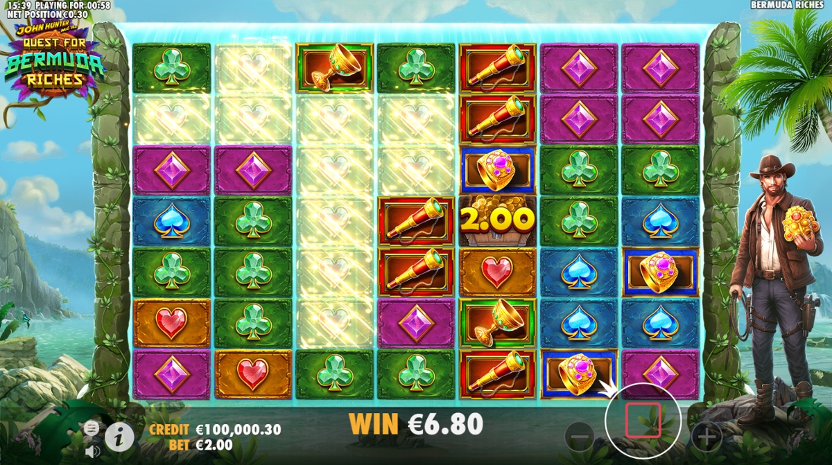 Bermuda Riches slot base game win