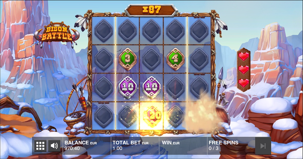 Bison Battle & Ice Park multiplier feature