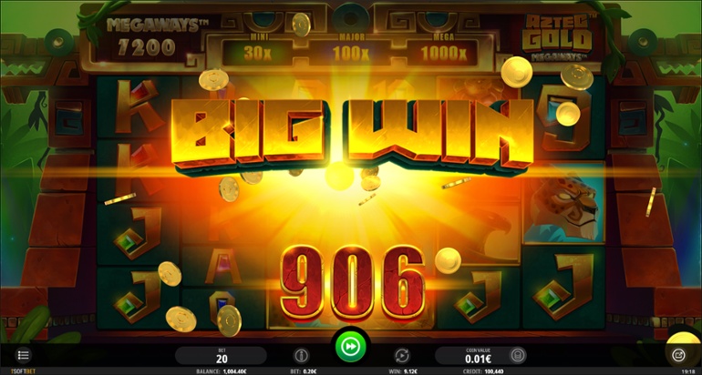 Aztec Gold Megaways big win