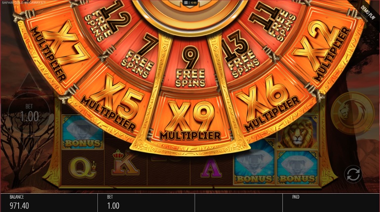 Safari Gold Megaways & Freespins wheel