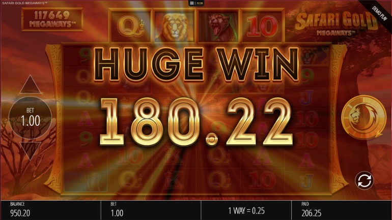 Safari Gold Megaways & big win