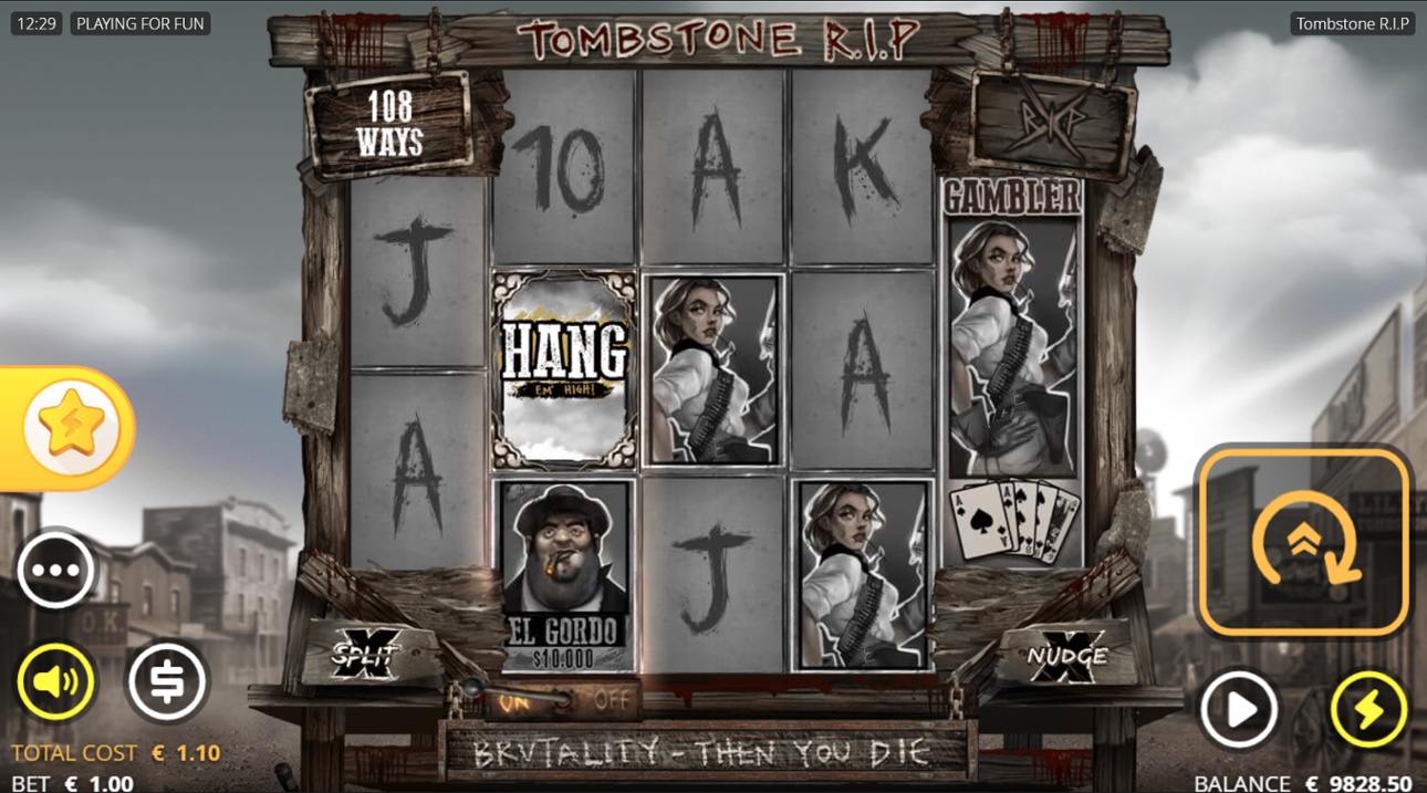 Tombstone R.I.P. slot with Enhanced Bet