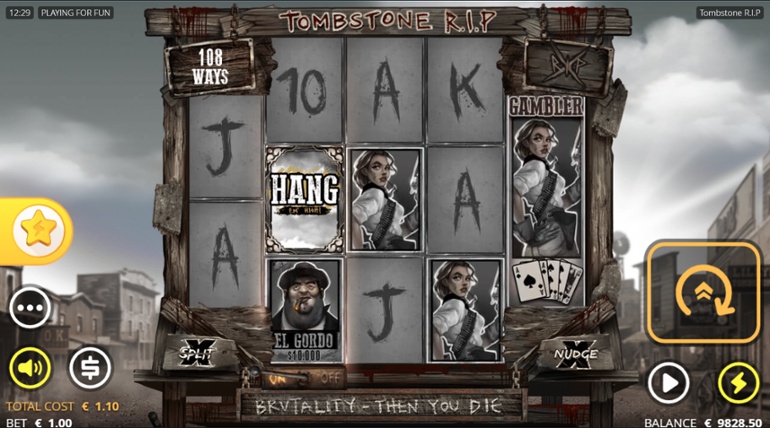 Tombstone R.I.P. slot with Enhanced Bet