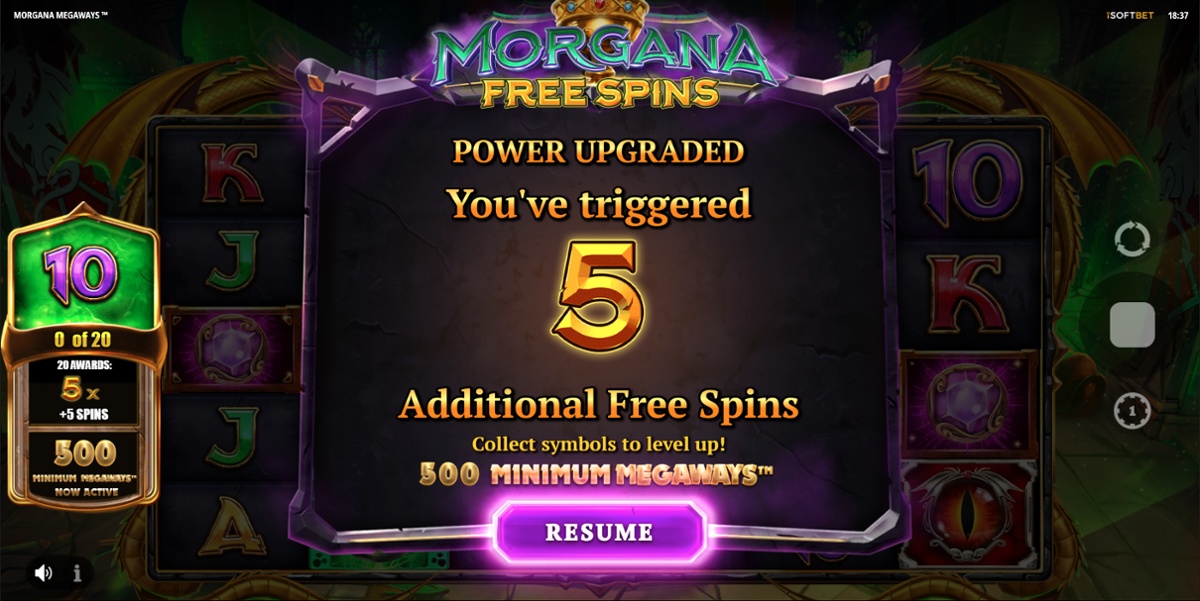 Morgana Megaways & Free spins power up