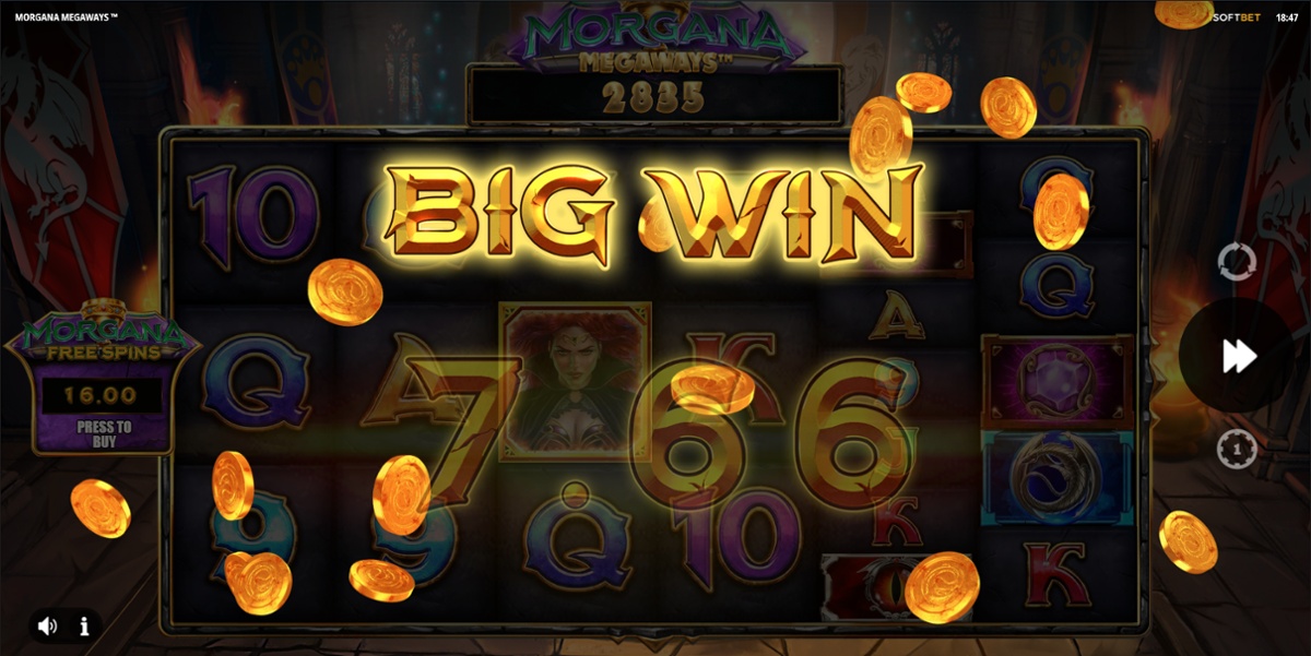 Morgana Megaways big win