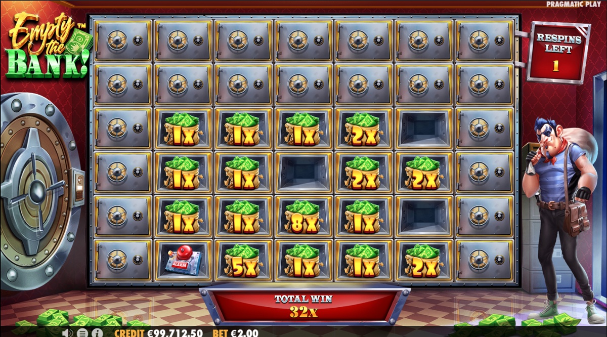 Empty the Bank slot & Re-spin feature