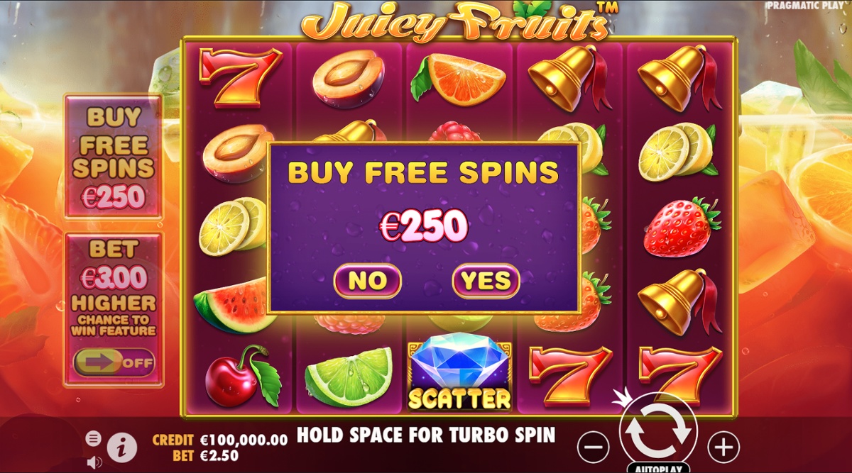 Juicy Fruits slot with Buy-in option