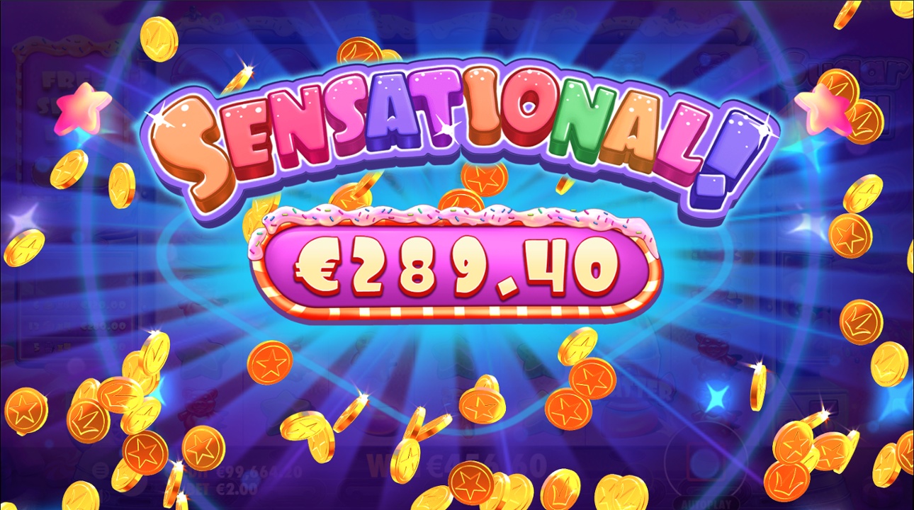 Sensational win in new Sugar Rush slot