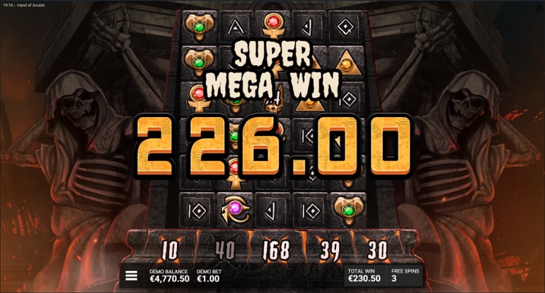 Hand of Anubis slot mega win