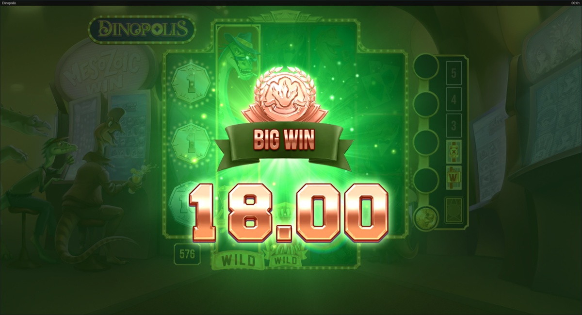 Dinopolis slot - Big win