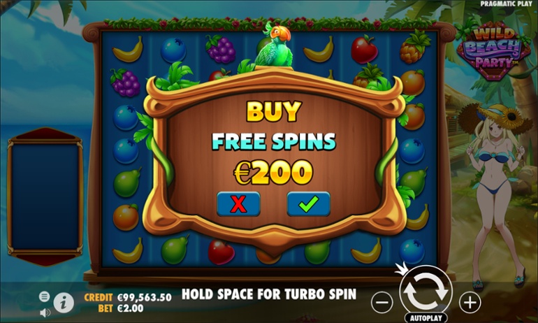 Wild Beach Party slot & Buy-in free spins