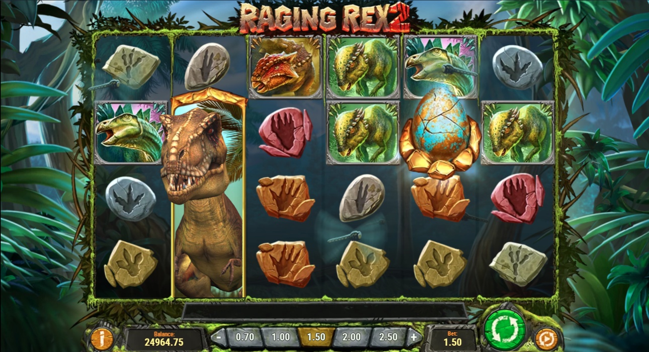 Raging Rex 2 with stacked Wild