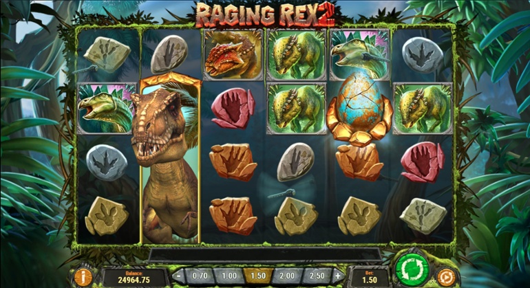 Raging Rex 2 with stacked Wild