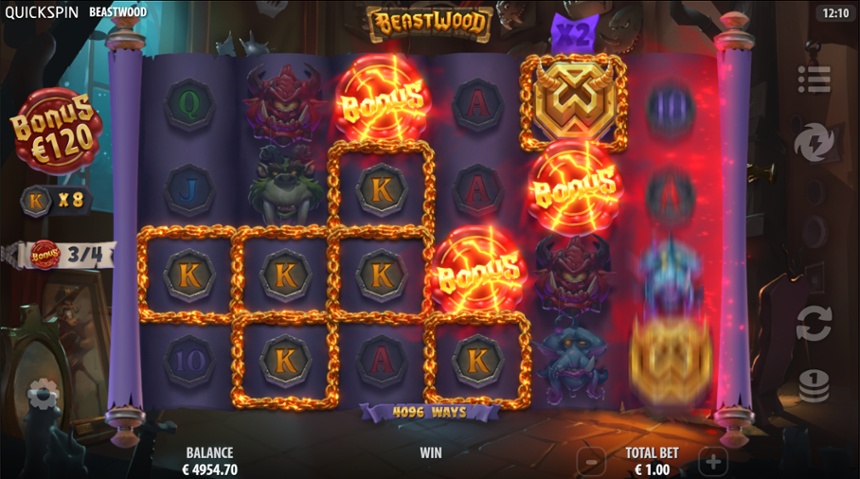 Beastwood slot - Expanding Reels