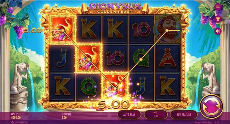 Dionysus: Golden Feast slot win