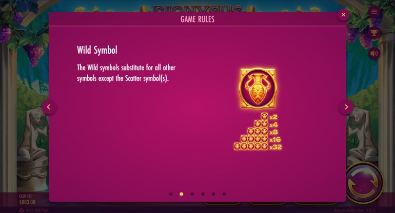 Dionysus: Golden Feast - Wild symbol multipliers