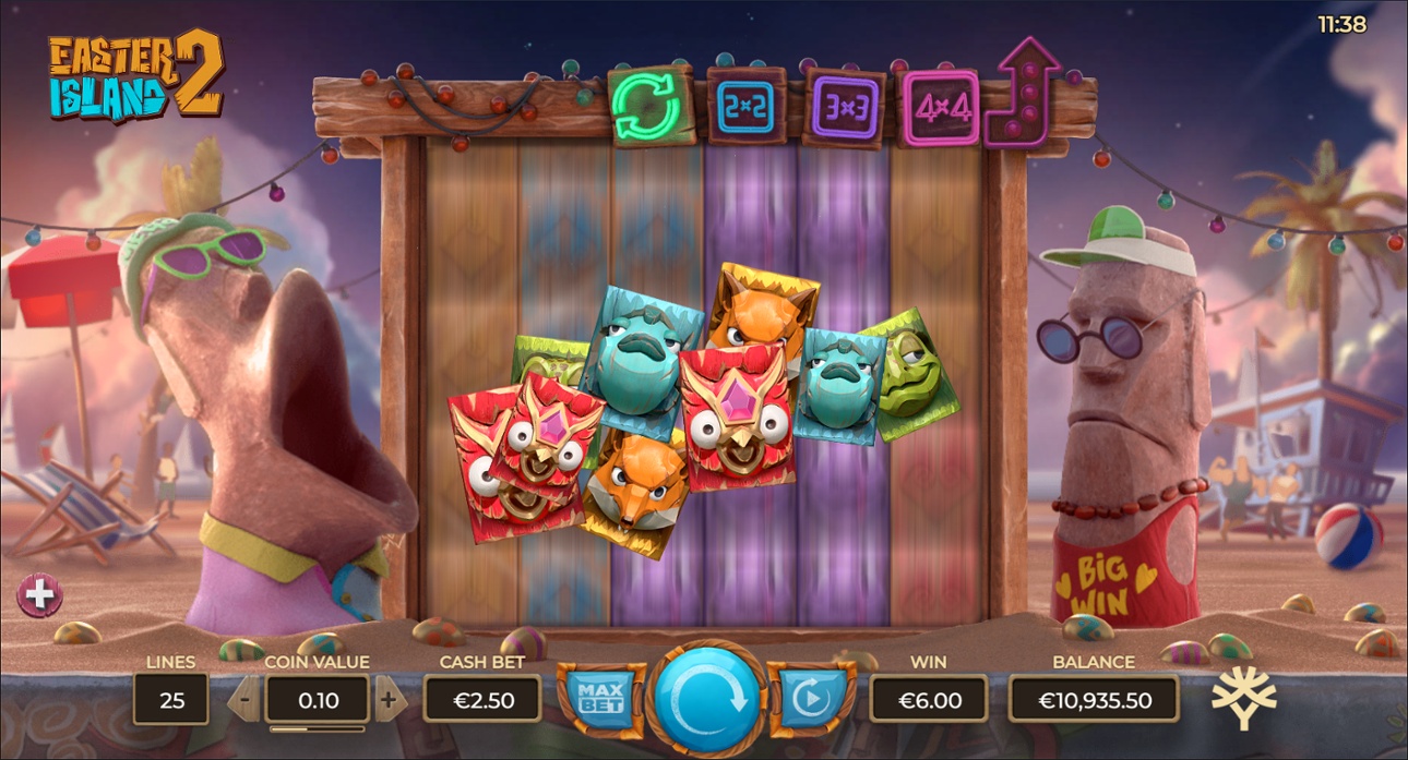 Easter Island 2 slot - Symbol Swap feature