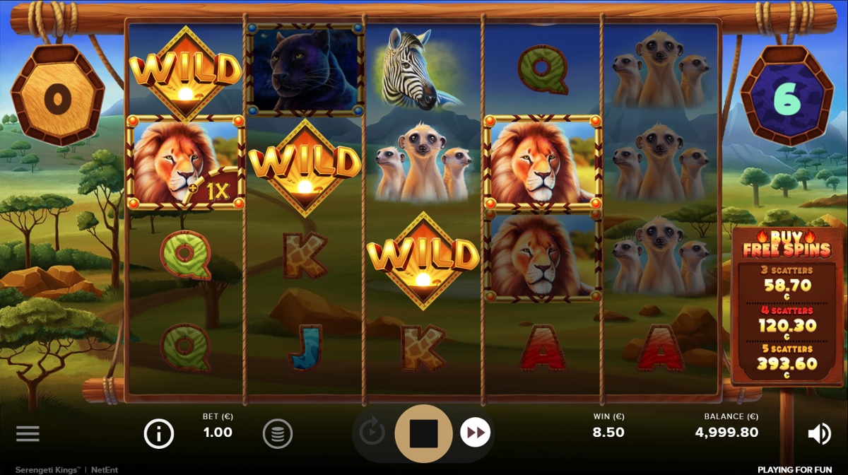 Serengeti King - Lion spins payout