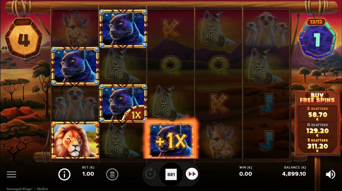 Serengeti King - Panther spins payout