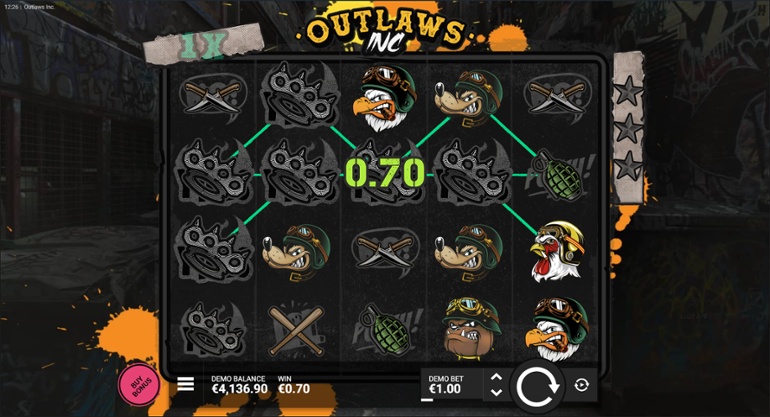 Outlaws Inc slot win