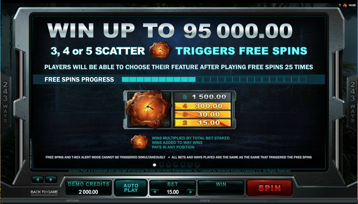 Scatter symbol paytable