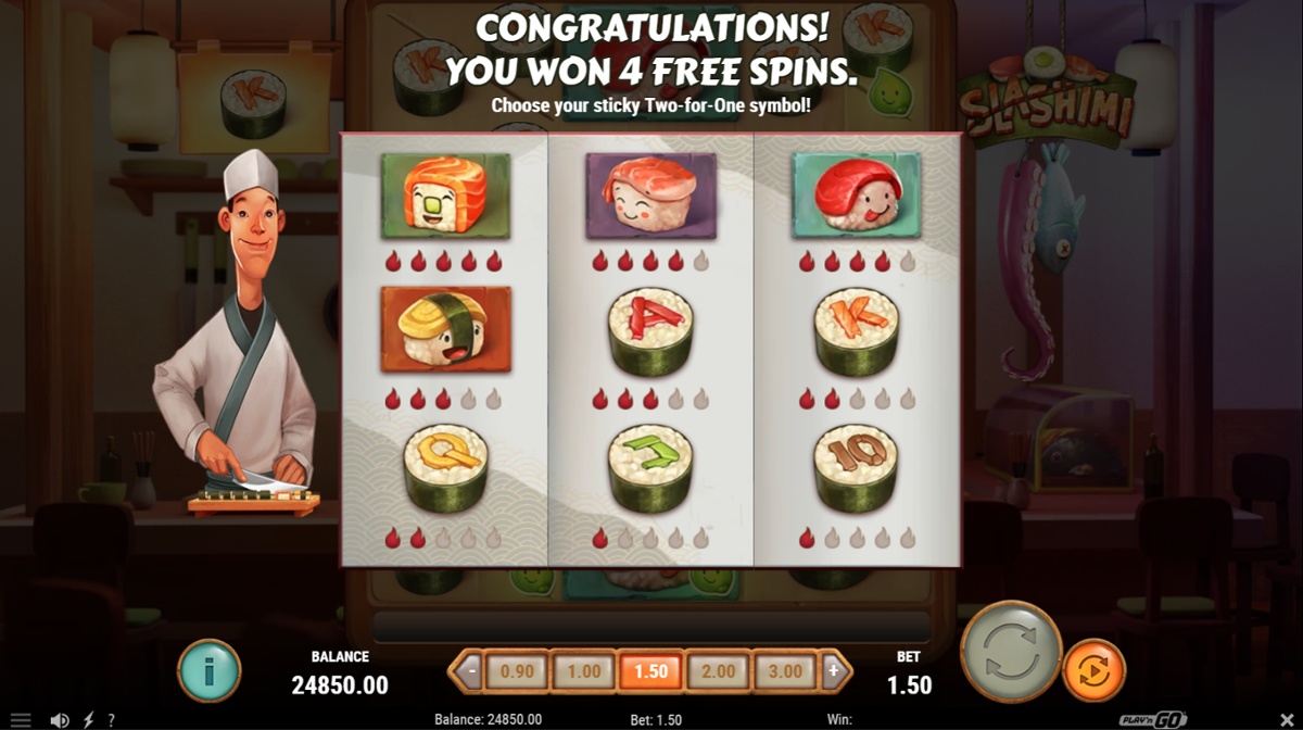 Slashimi - pick a sticky symbol