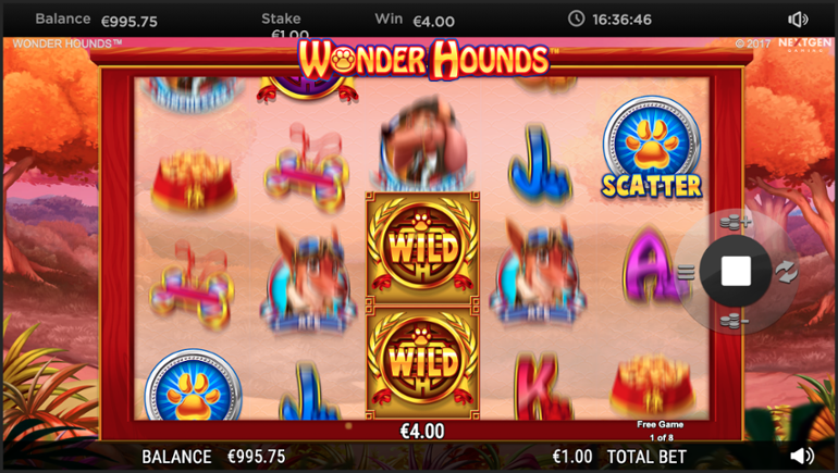 Free spins feature - locked wilds
