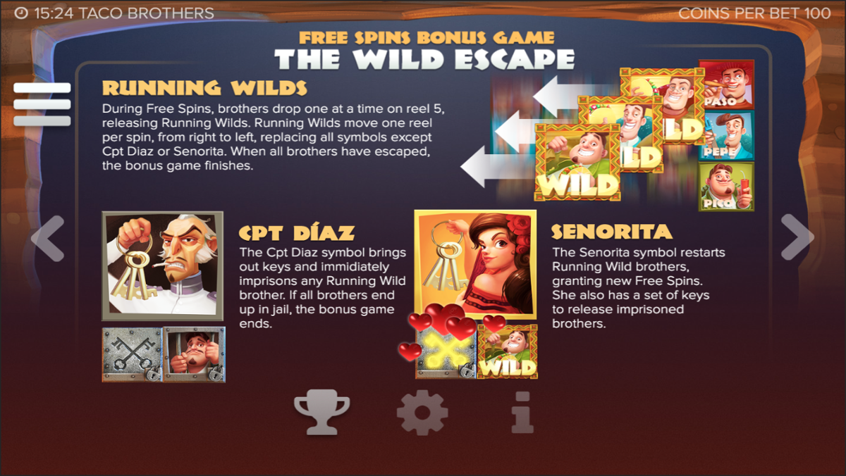 Explanation of free spins bonus in Taco Brothers