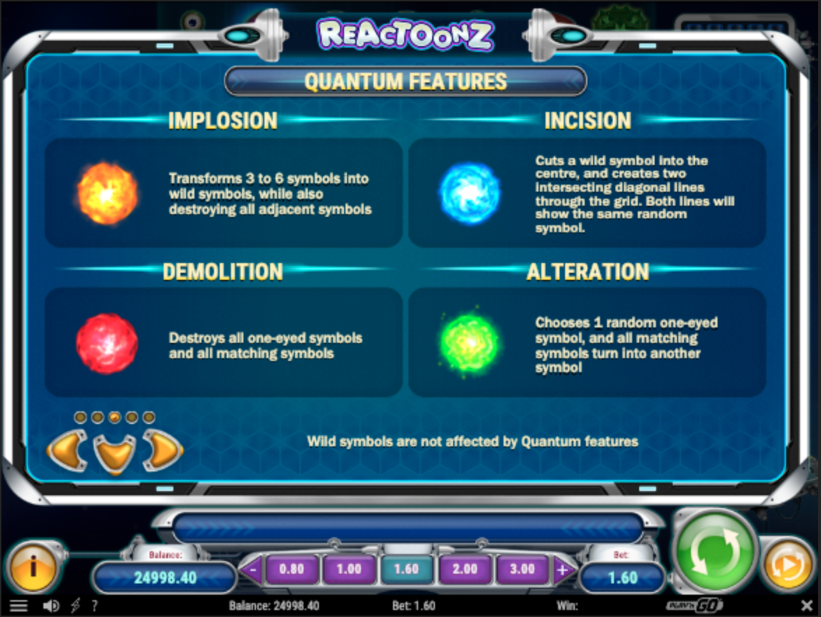 Reactoonz Quantum features