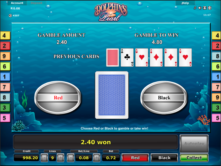 Dolphin's Pearls gamble function