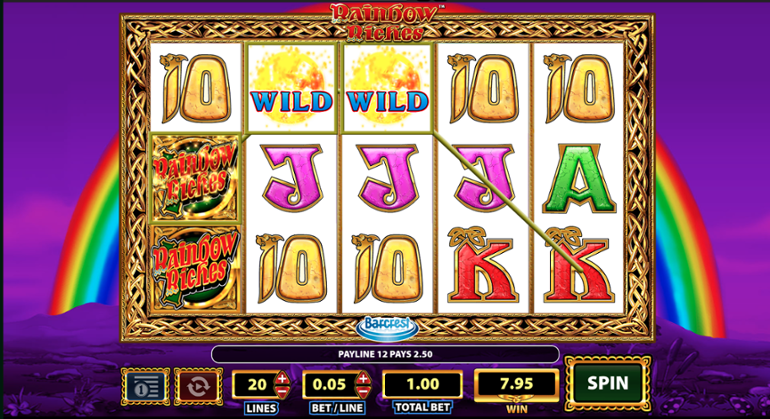 Rainbow Riches win with Wilds