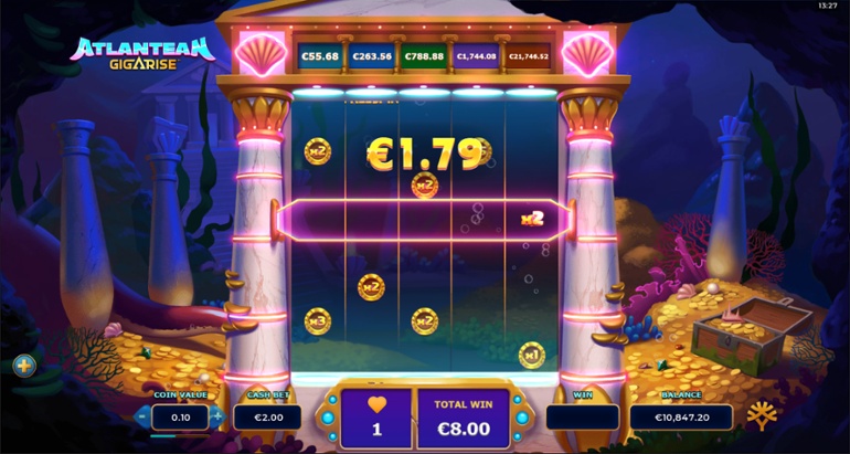 Atlantean GigaRise - Bonus game round