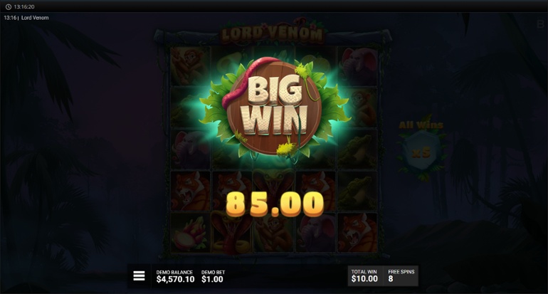 Lord Venom slot big win