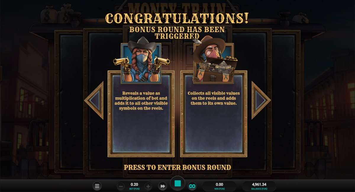 Money Train Origins - Bonus round special symbols