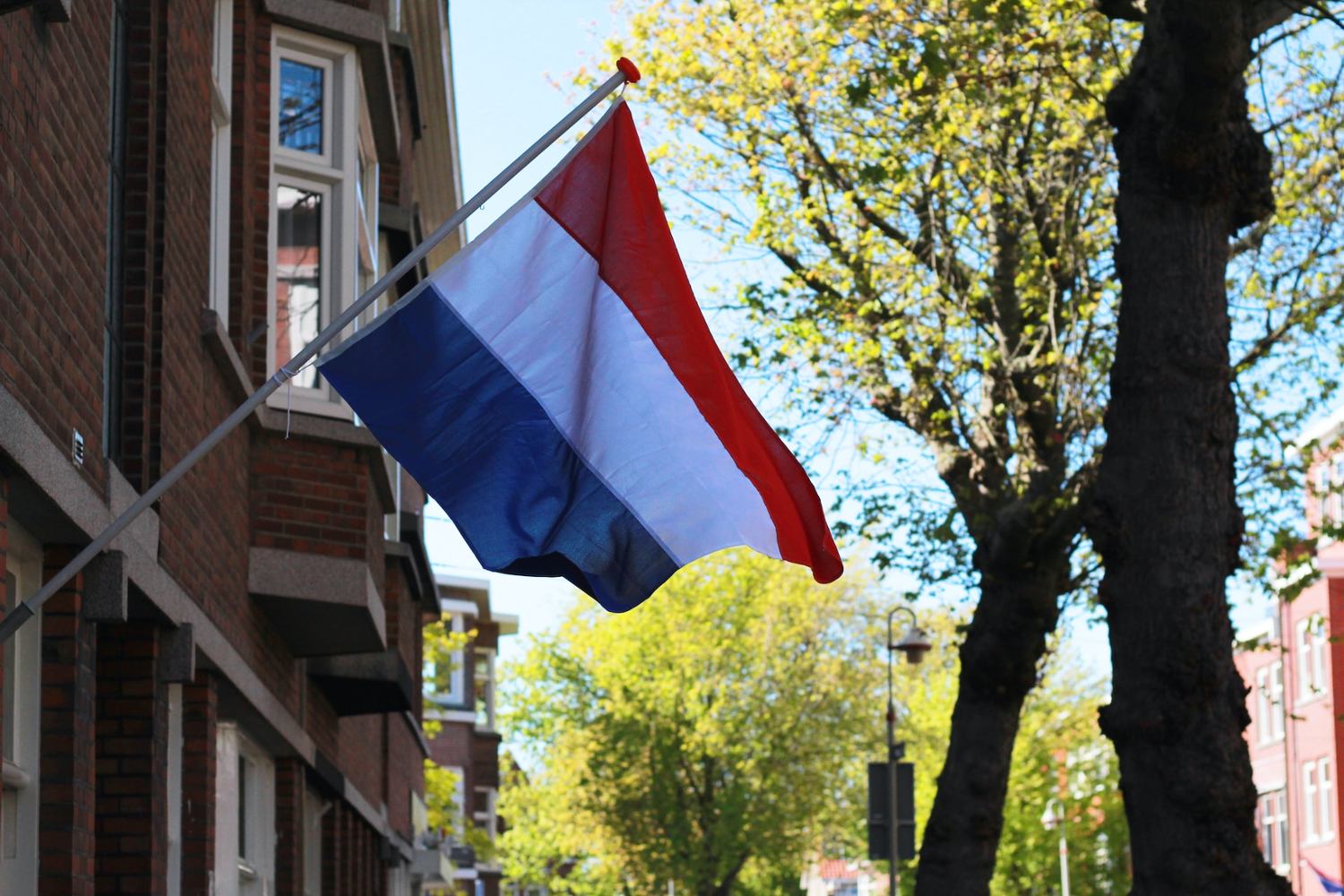 The Dutch national flag.