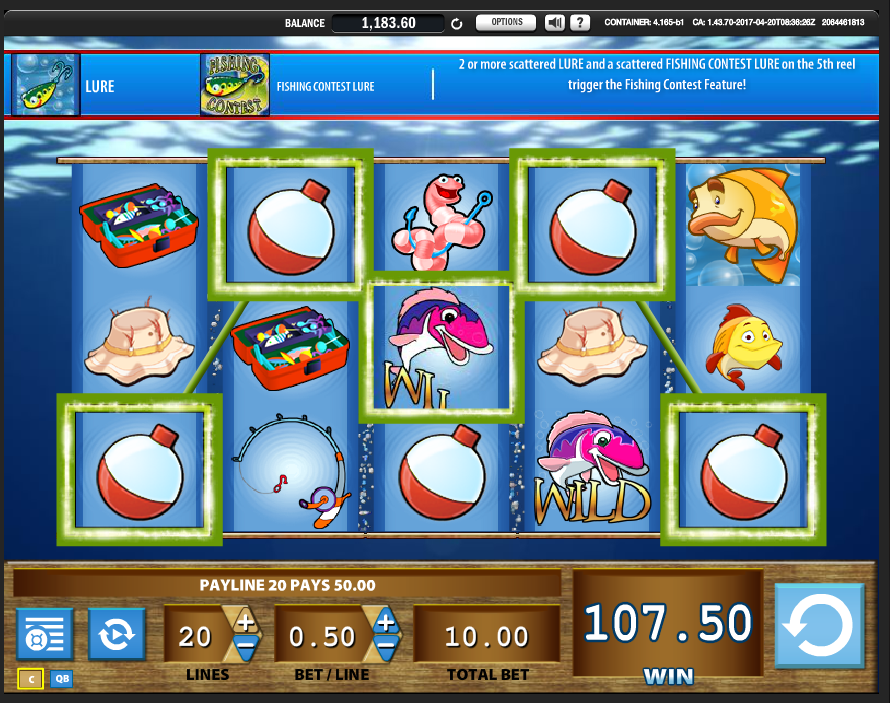 Reel'em In 5 of a kind win