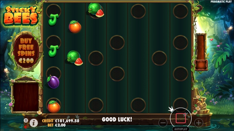 Sticky Bees slot - Marked spaces