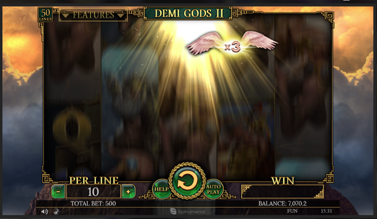 Demi Gods Multiplier feature