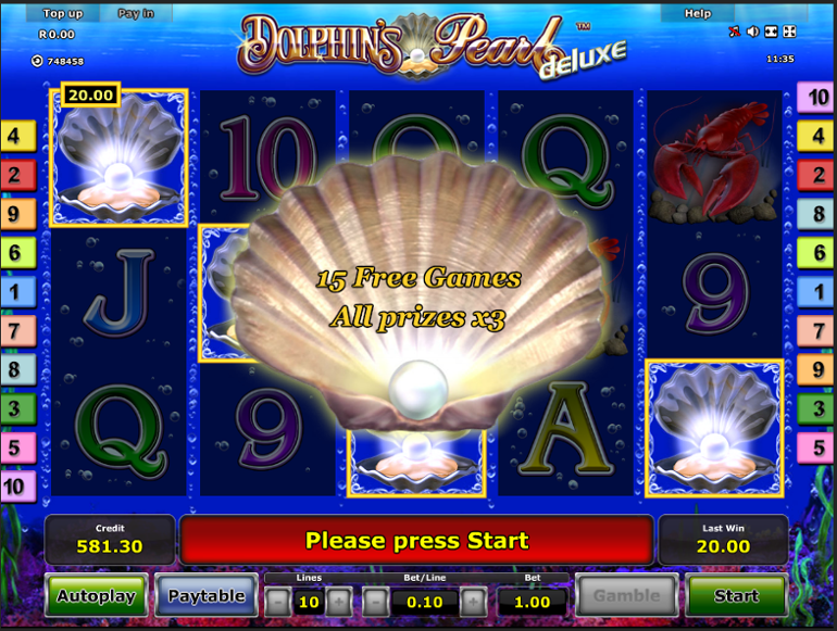 Dolphin's Pearl Deluxe Free spins