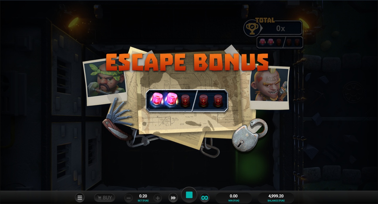 Mega Heist slot - Escape Bonus round