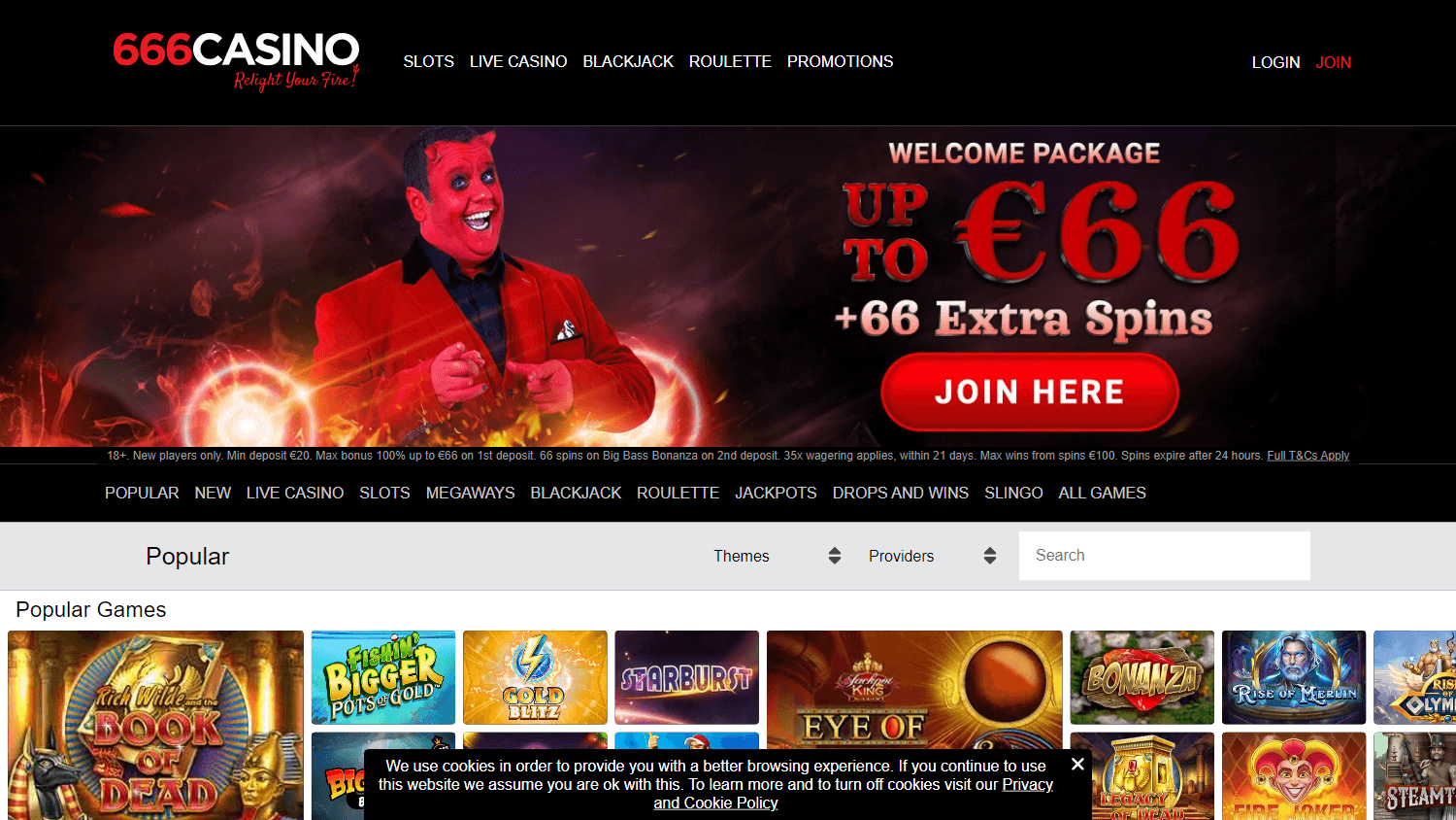 666_casino_homepage_desktop