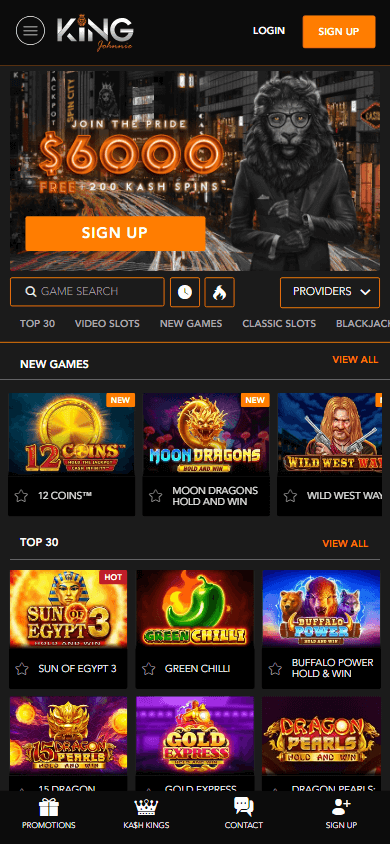 king_johnnie_casino_homepage_mobile