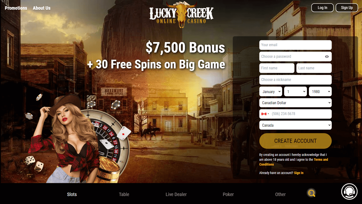 lucky_creek_casino_homepage_desktop