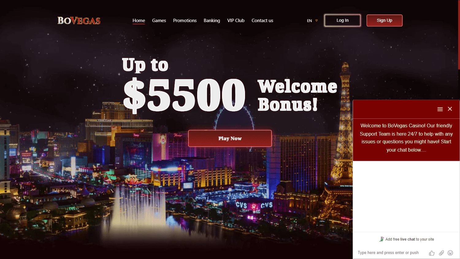 bovegas_casino_homepage_desktop